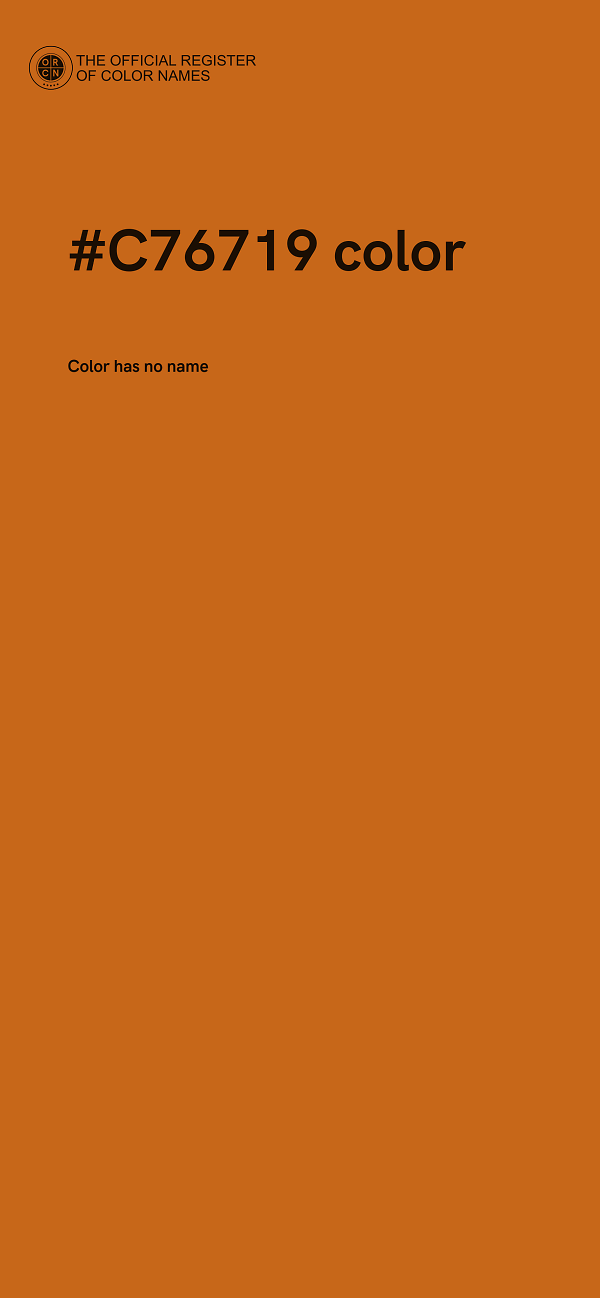 #C76719 color image