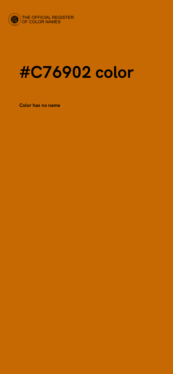 #C76902 color image