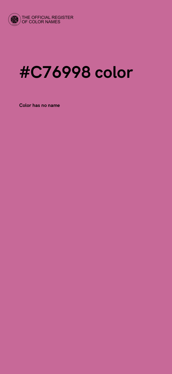 #C76998 color image