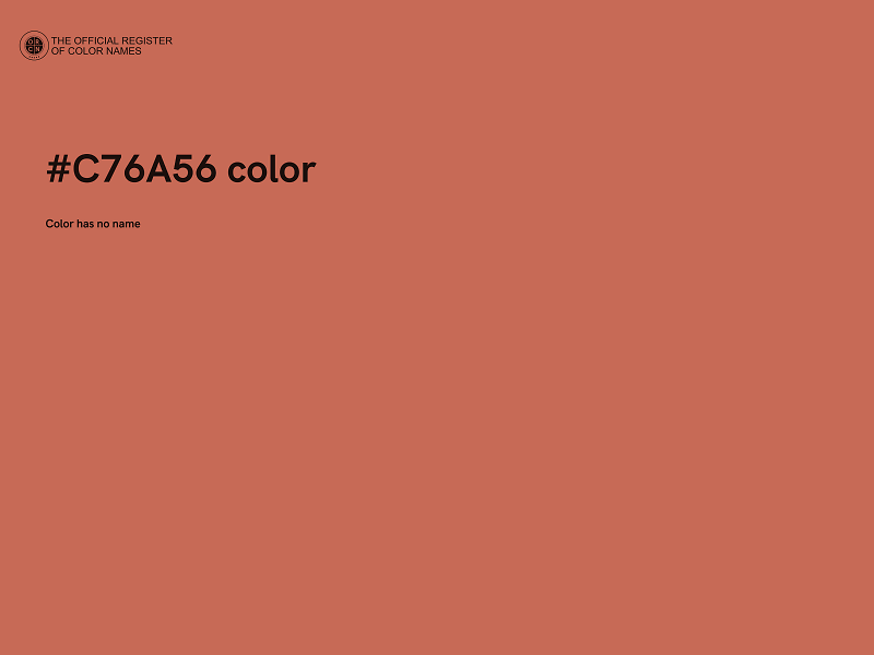 #C76A56 color image