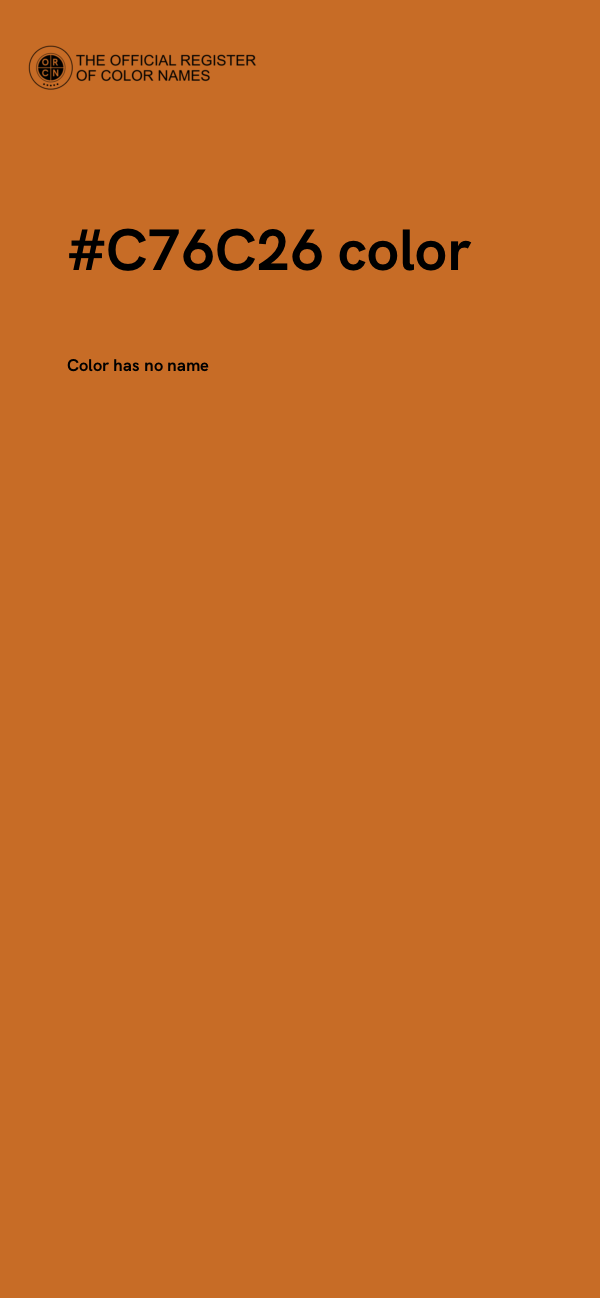 #C76C26 color image