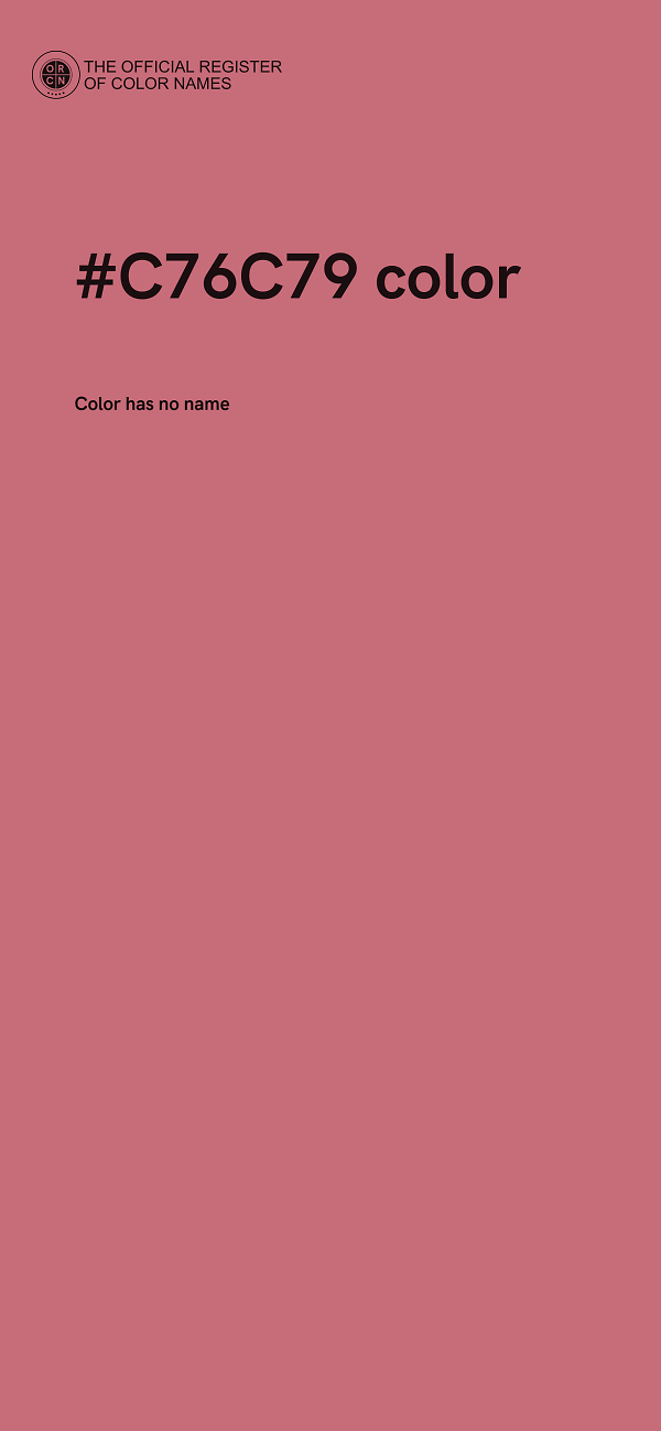 #C76C79 color image