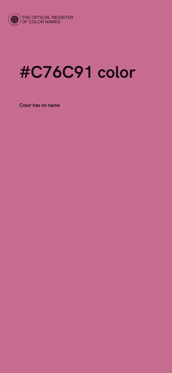 #C76C91 color image