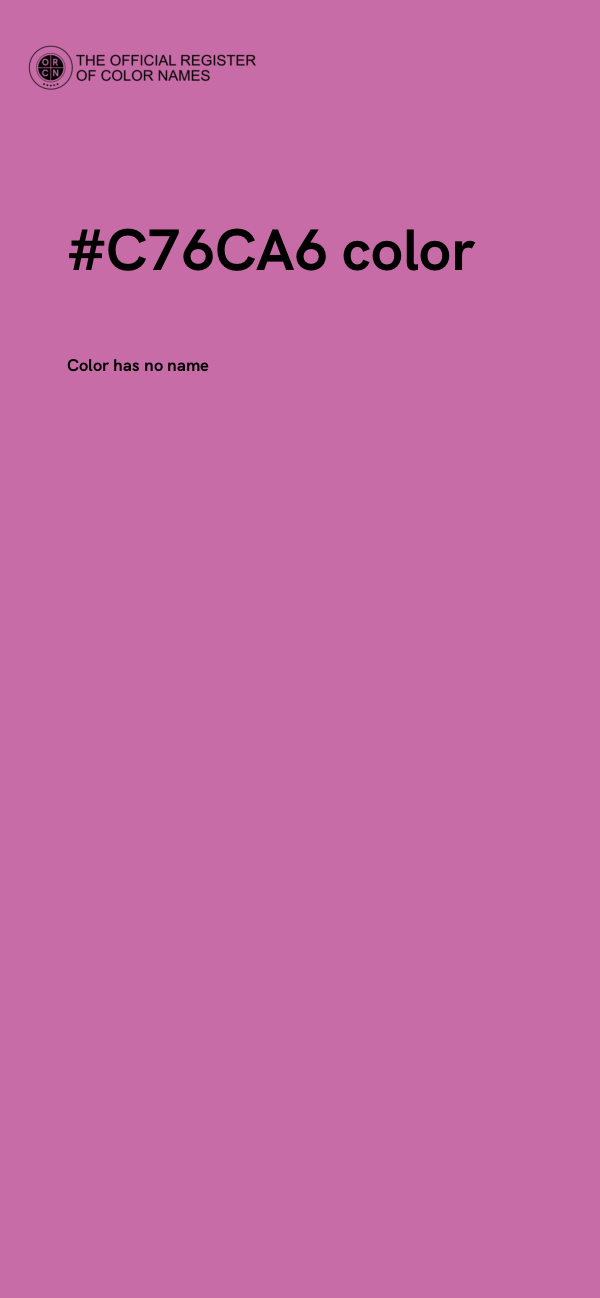 #C76CA6 color image
