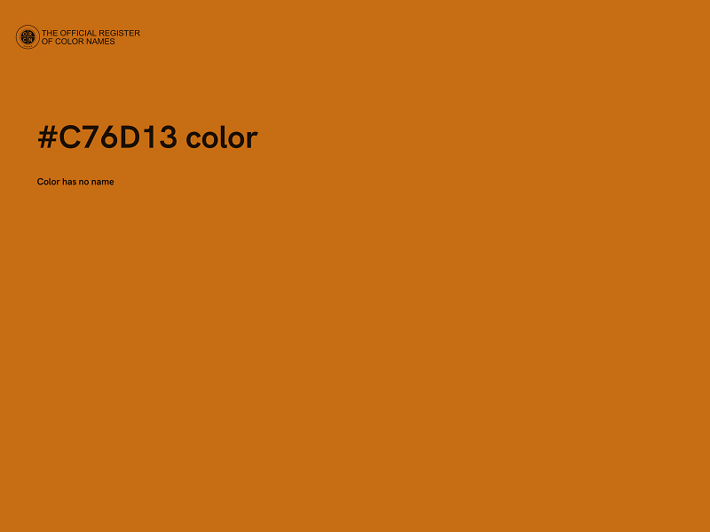 #C76D13 color image