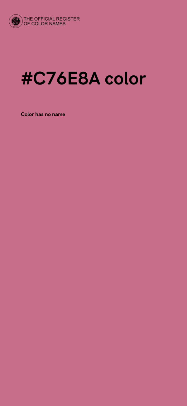 #C76E8A color image
