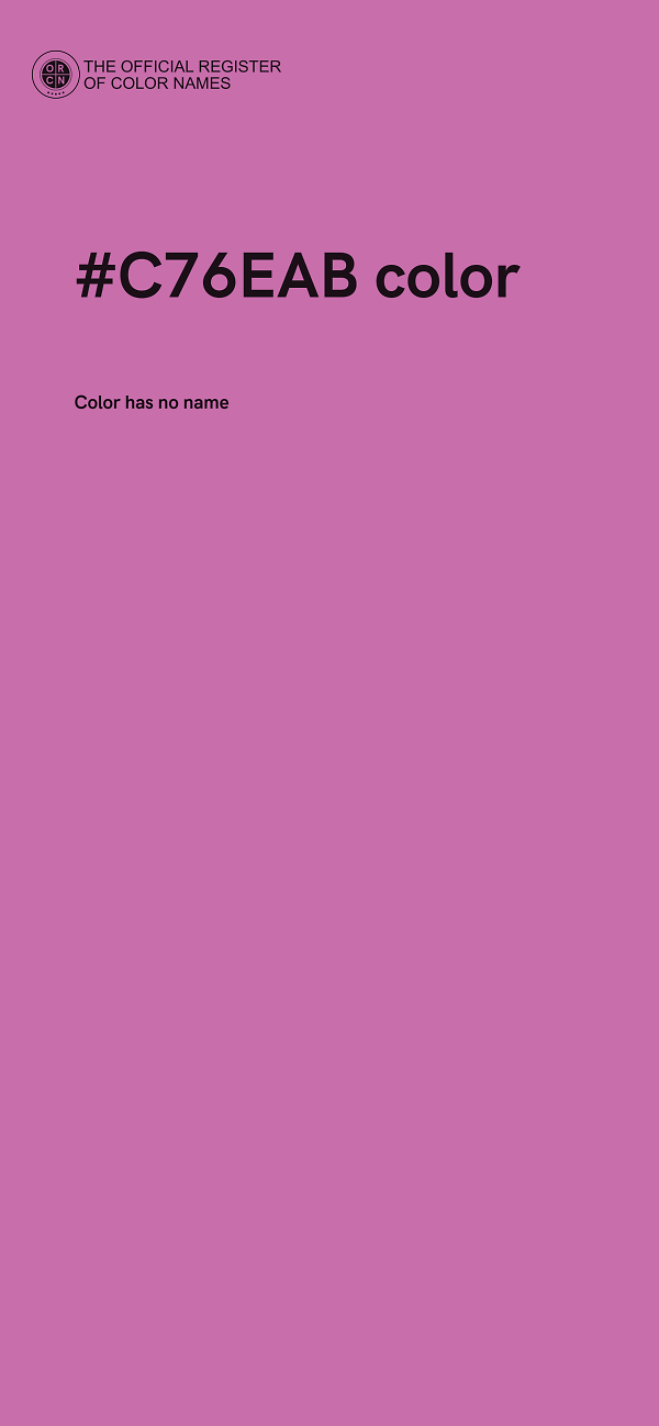 #C76EAB color image