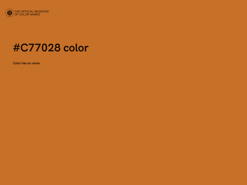 #C77028 color image