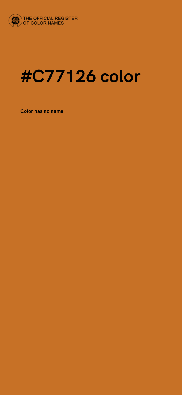 #C77126 color image