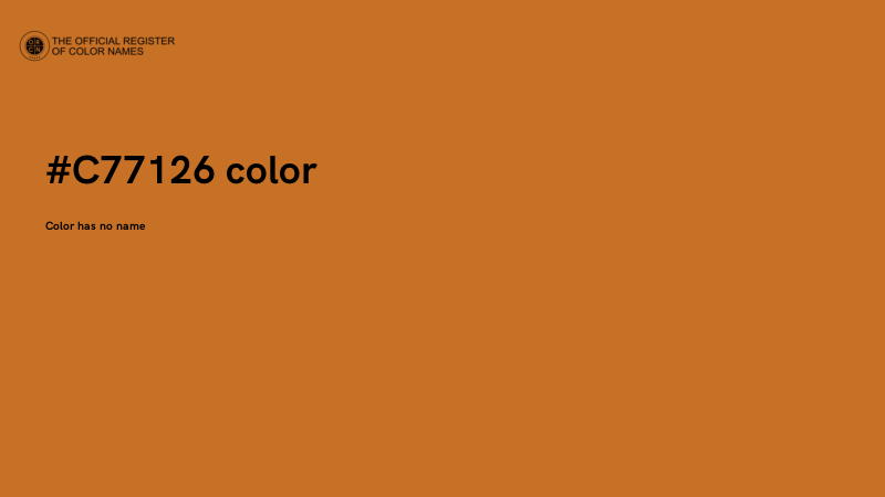 #C77126 color image