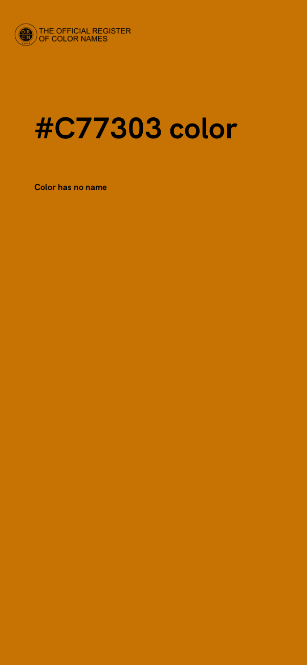 #C77303 color image