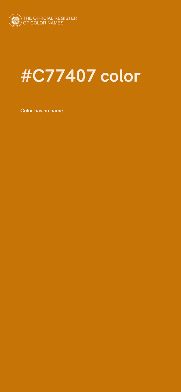 #C77407 color image