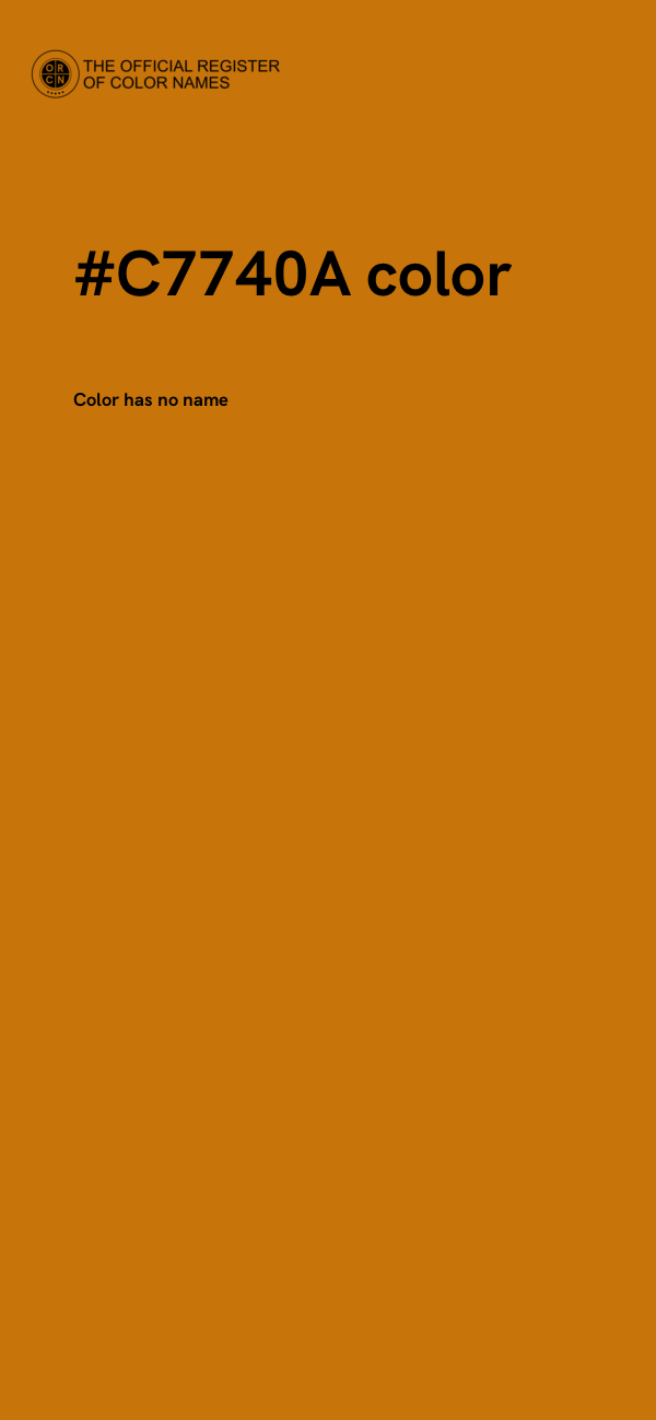 #C7740A color image