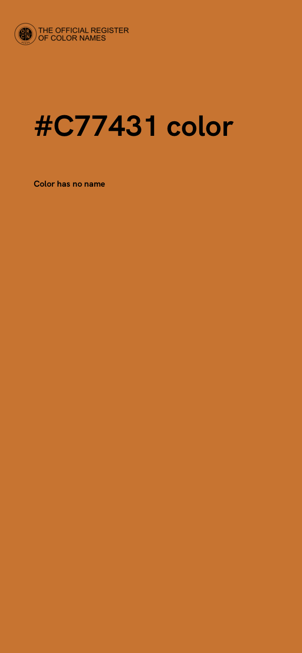 #C77431 color image