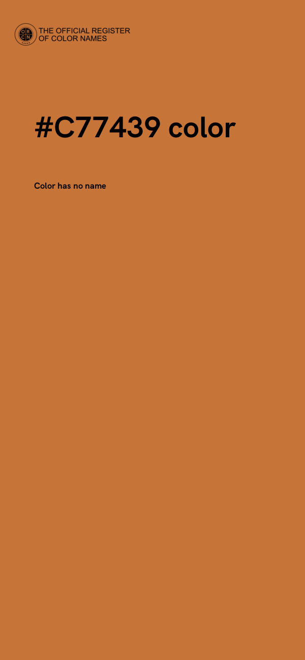 #C77439 color image