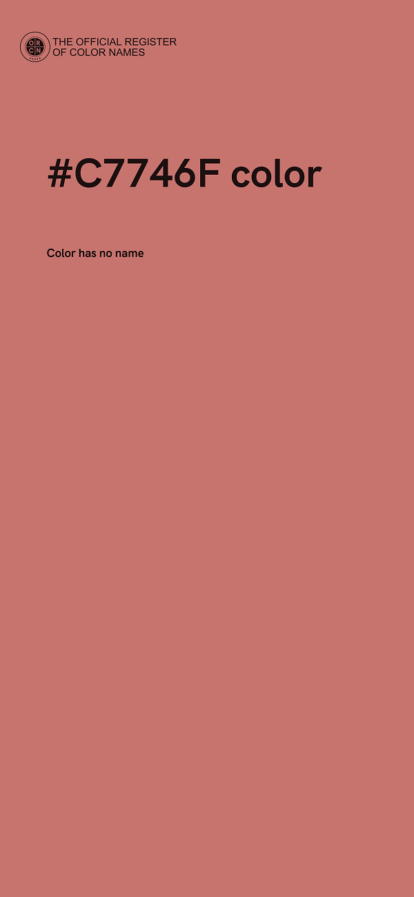 #C7746F color image