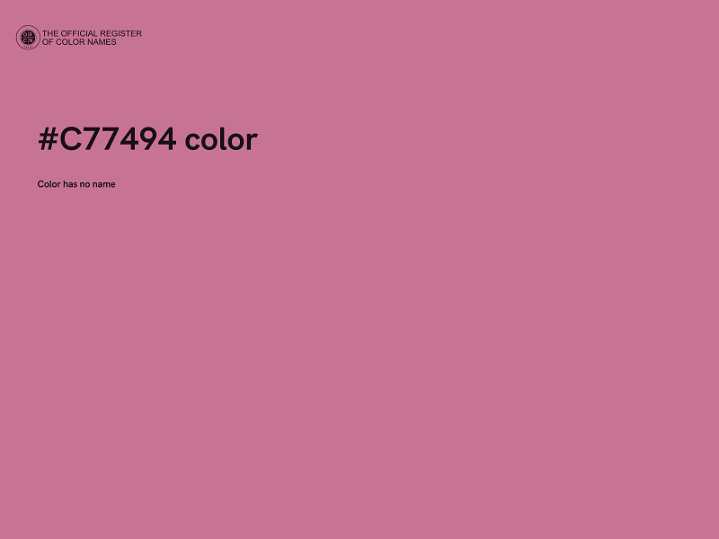 #C77494 color image