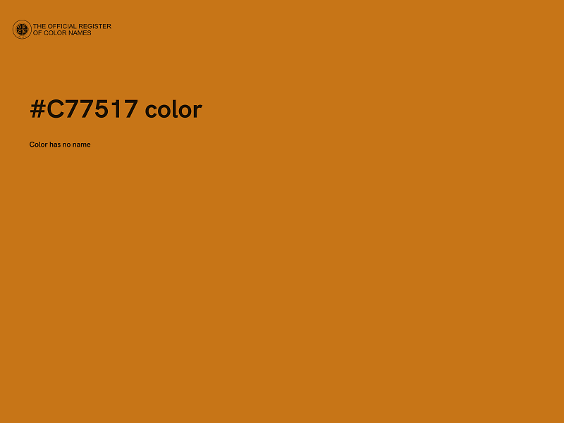 #C77517 color image