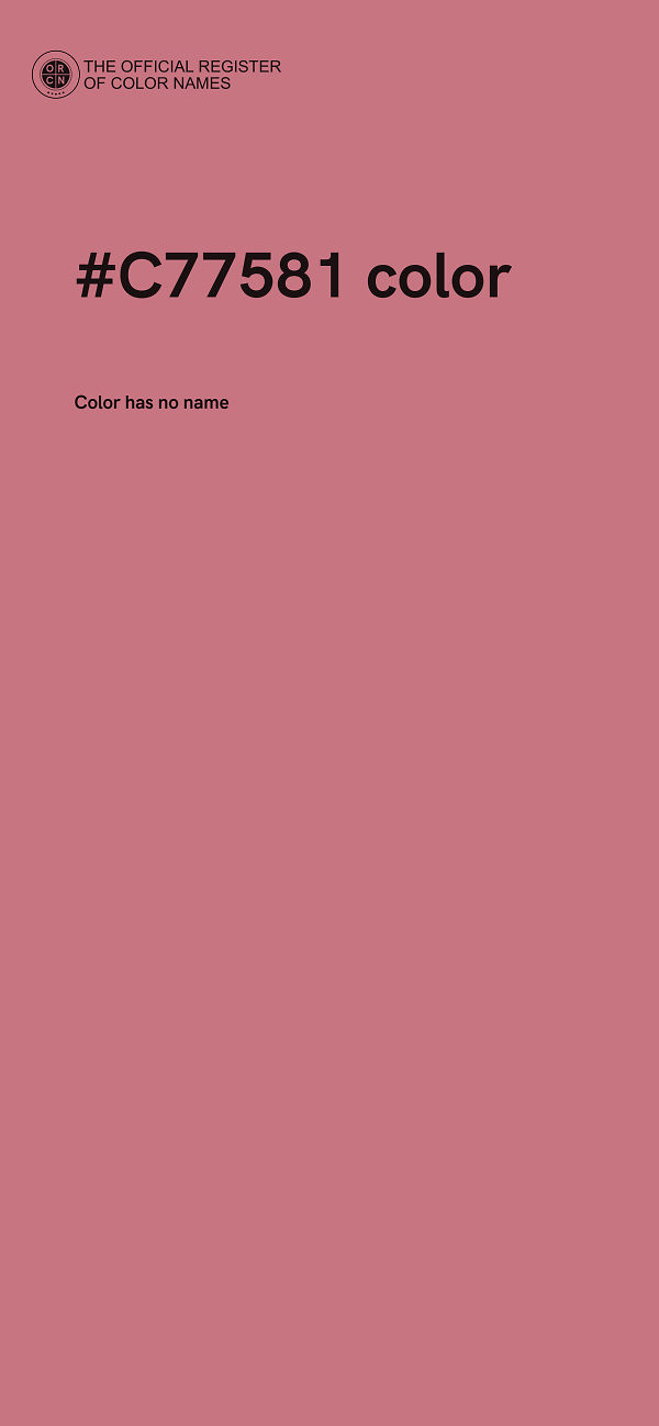 #C77581 color image