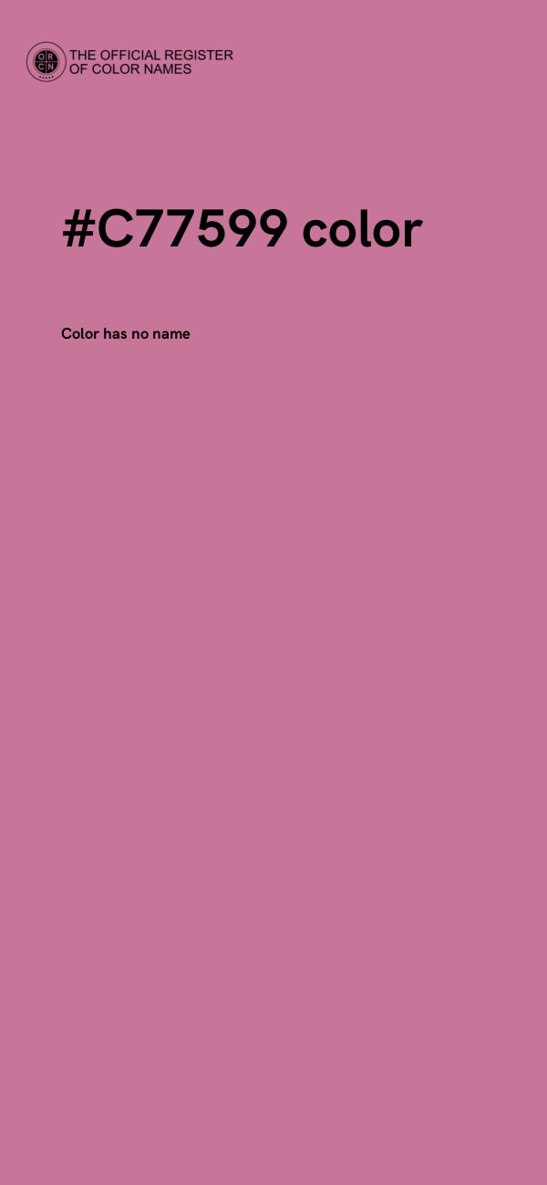 #C77599 color image