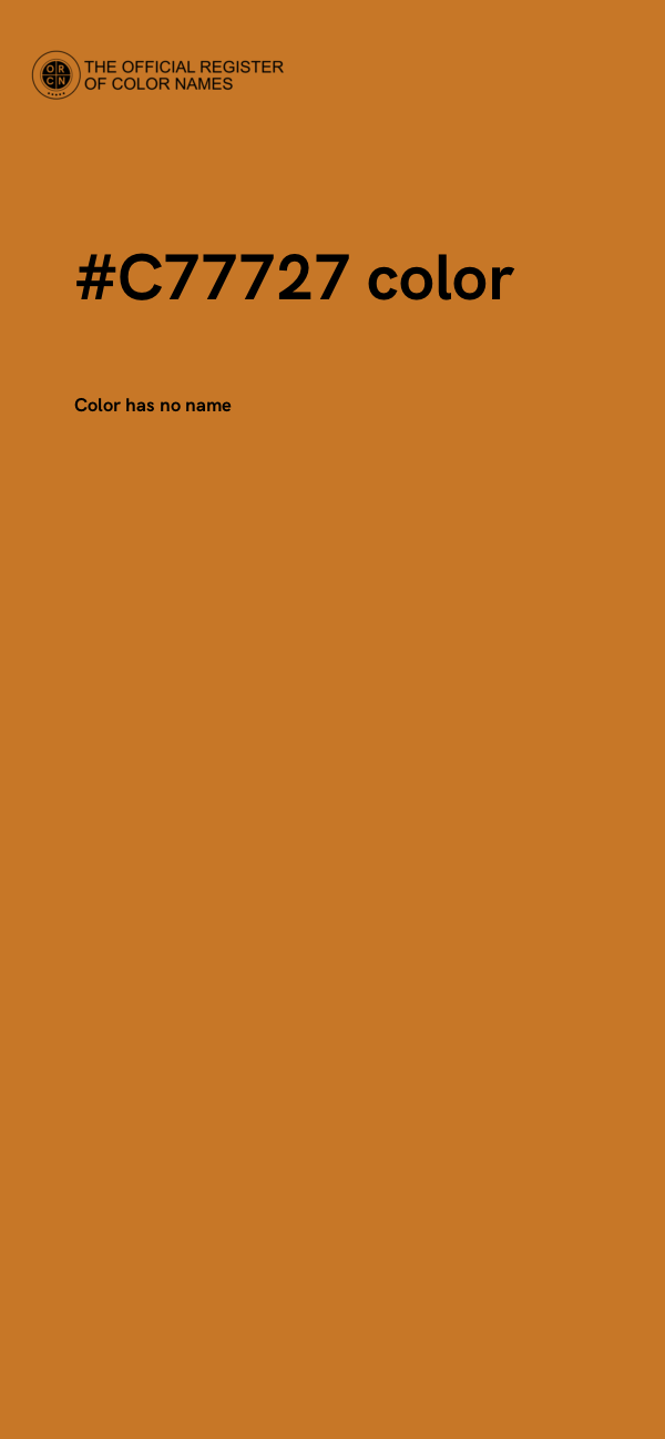 #C77727 color image