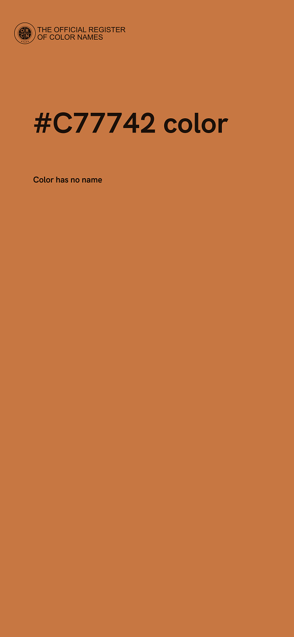 #C77742 color image