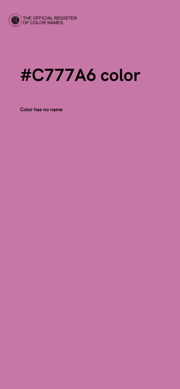 #C777A6 color image