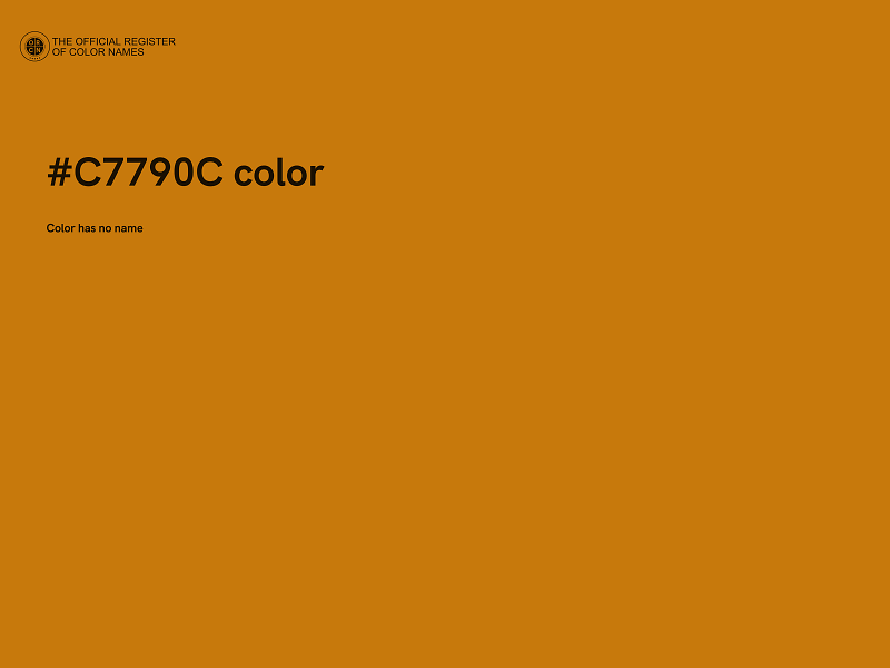 #C7790C color image