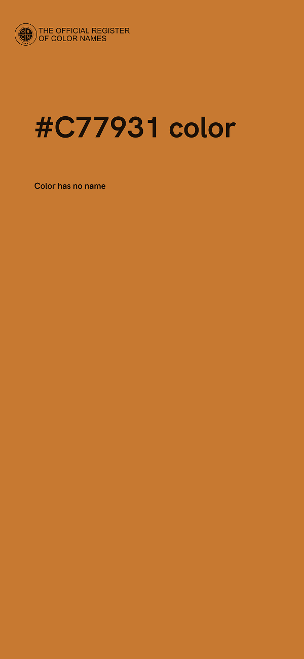 #C77931 color image