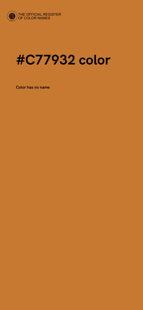 #C77932 color image