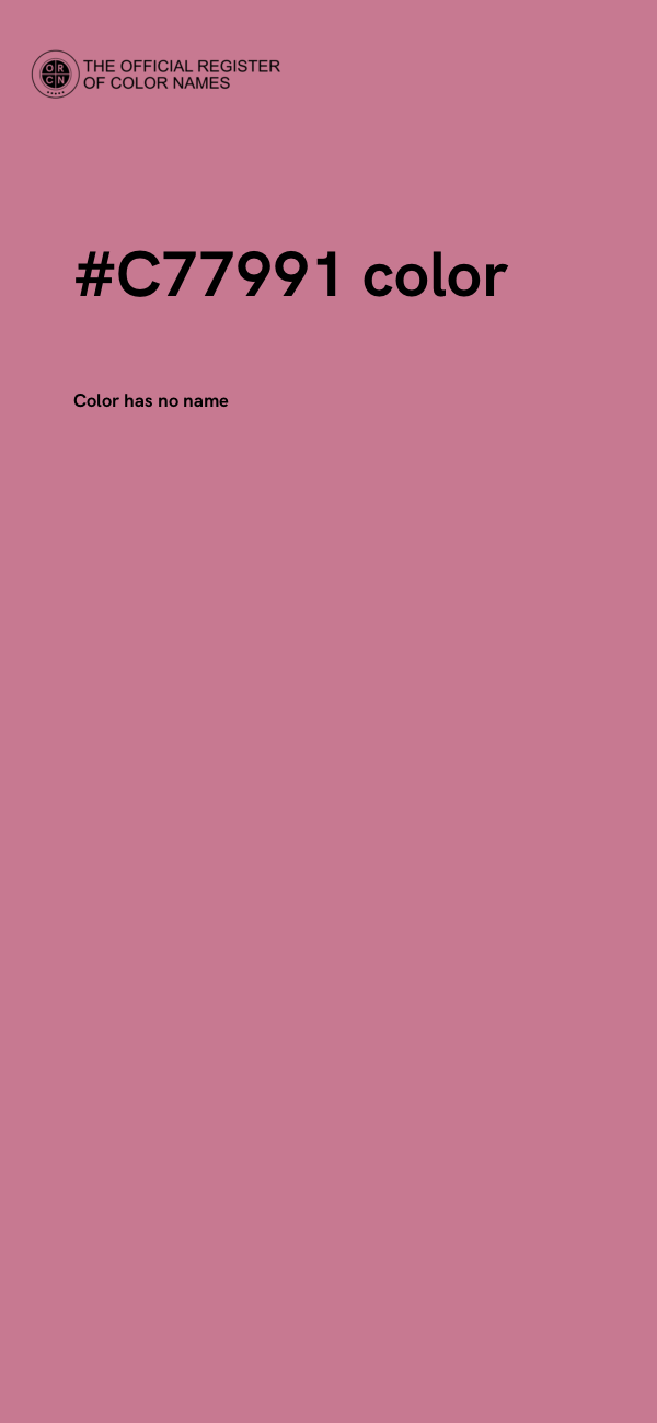 #C77991 color image