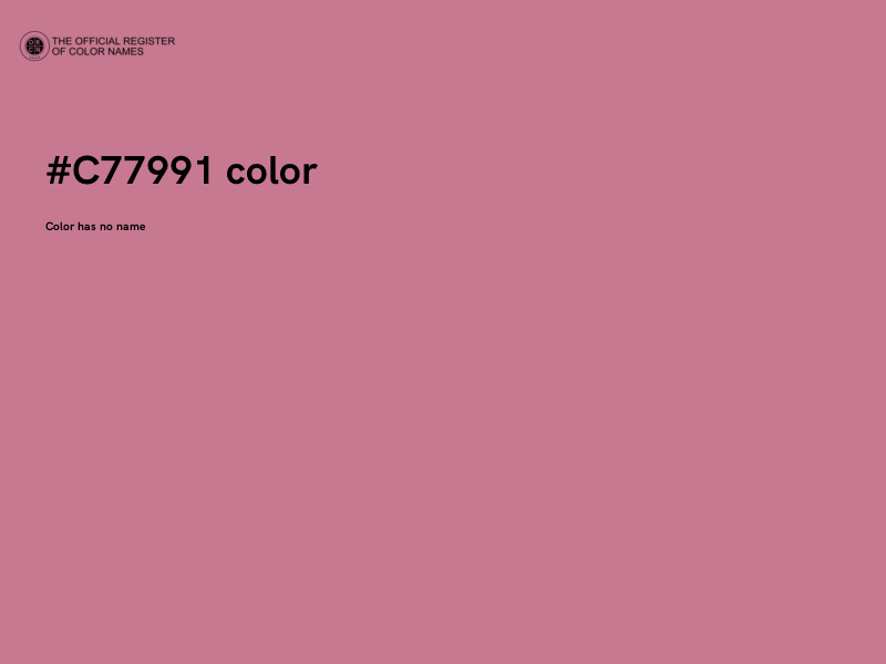 #C77991 color image
