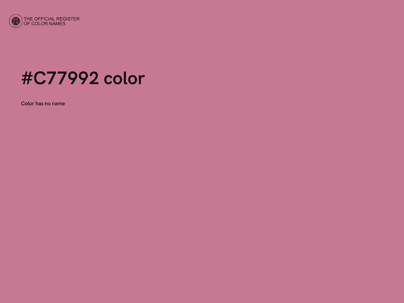 #C77992 color image