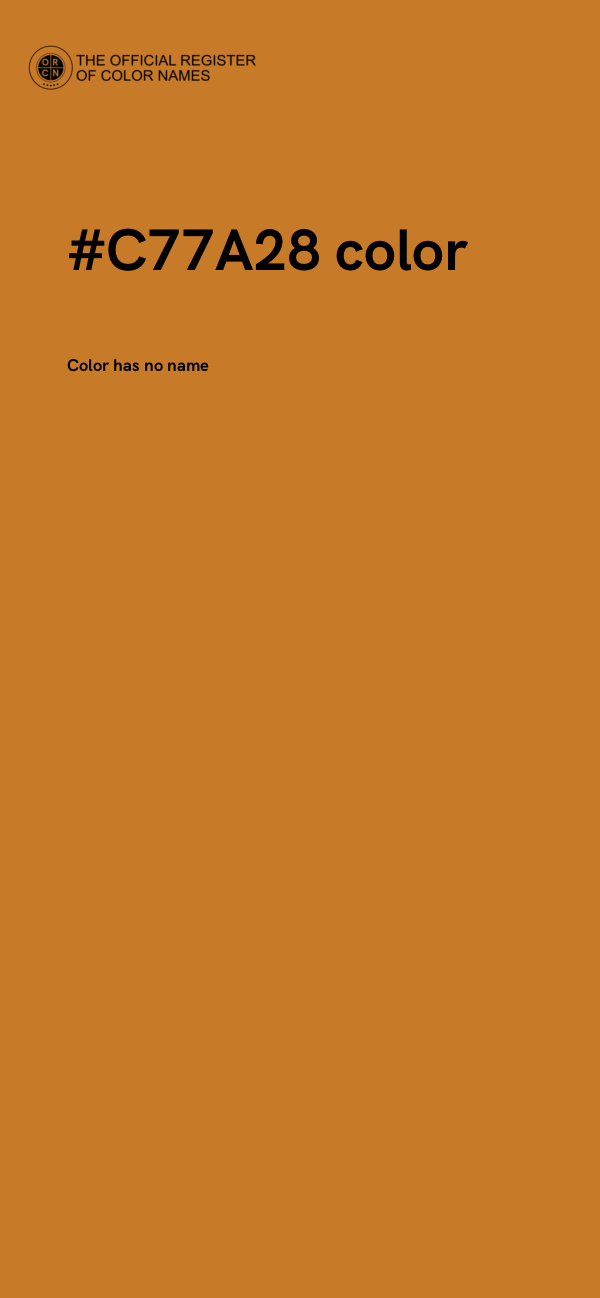 #C77A28 color image