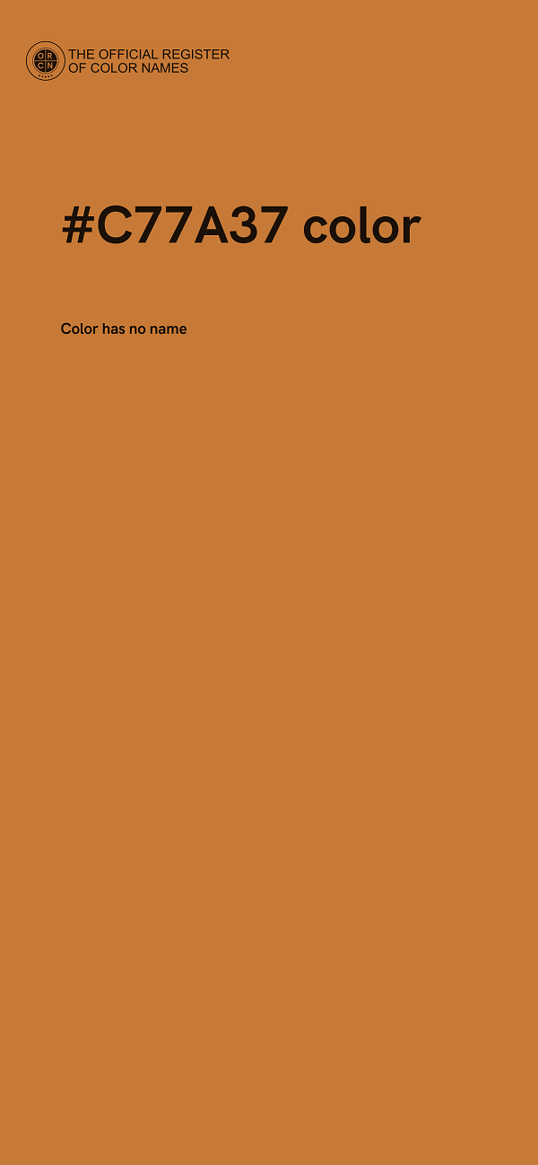 #C77A37 color image