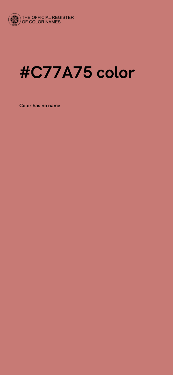 #C77A75 color image
