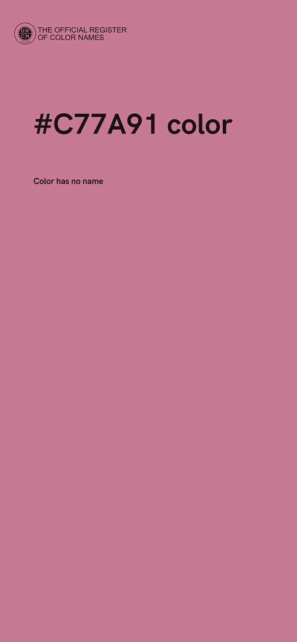 #C77A91 color image