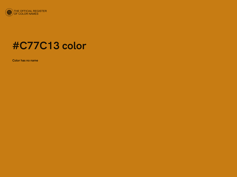 #C77C13 color image