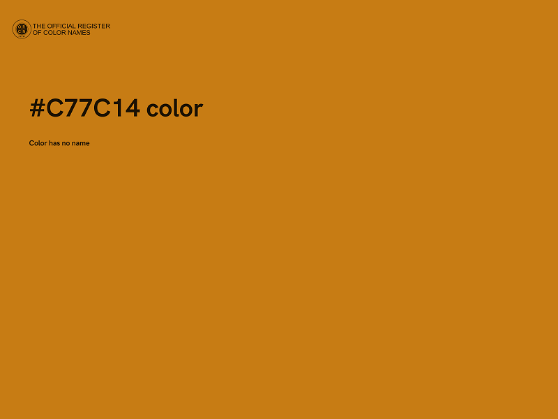 #C77C14 color image