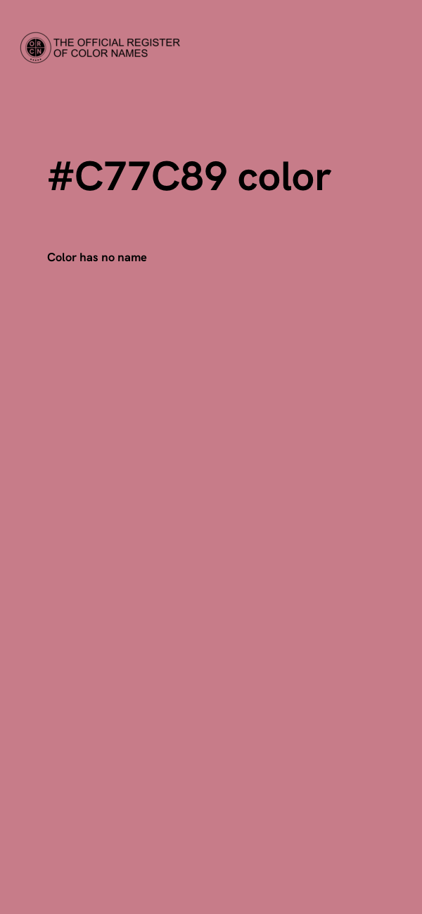 #C77C89 color image