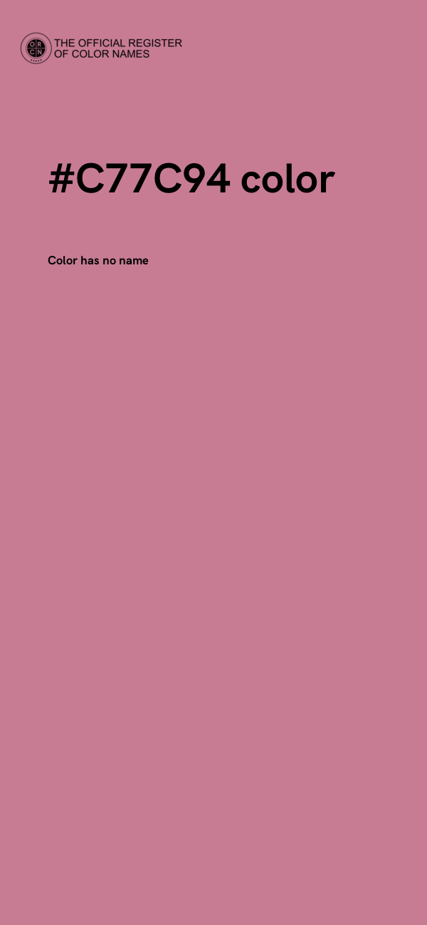 #C77C94 color image