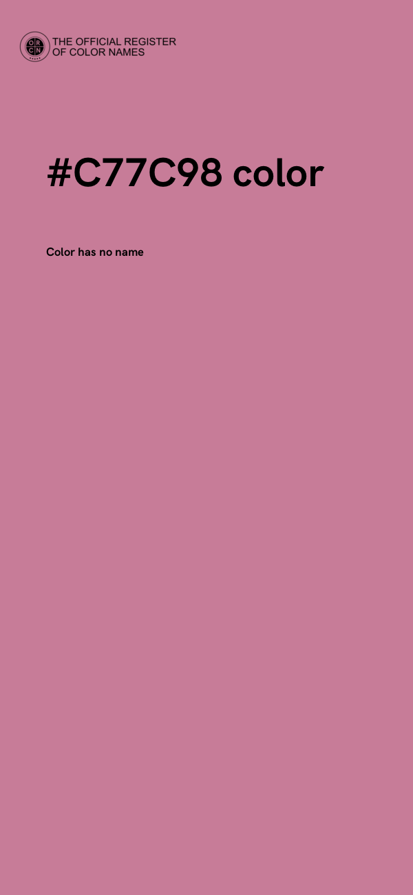 #C77C98 color image