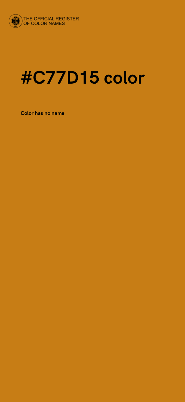 #C77D15 color image