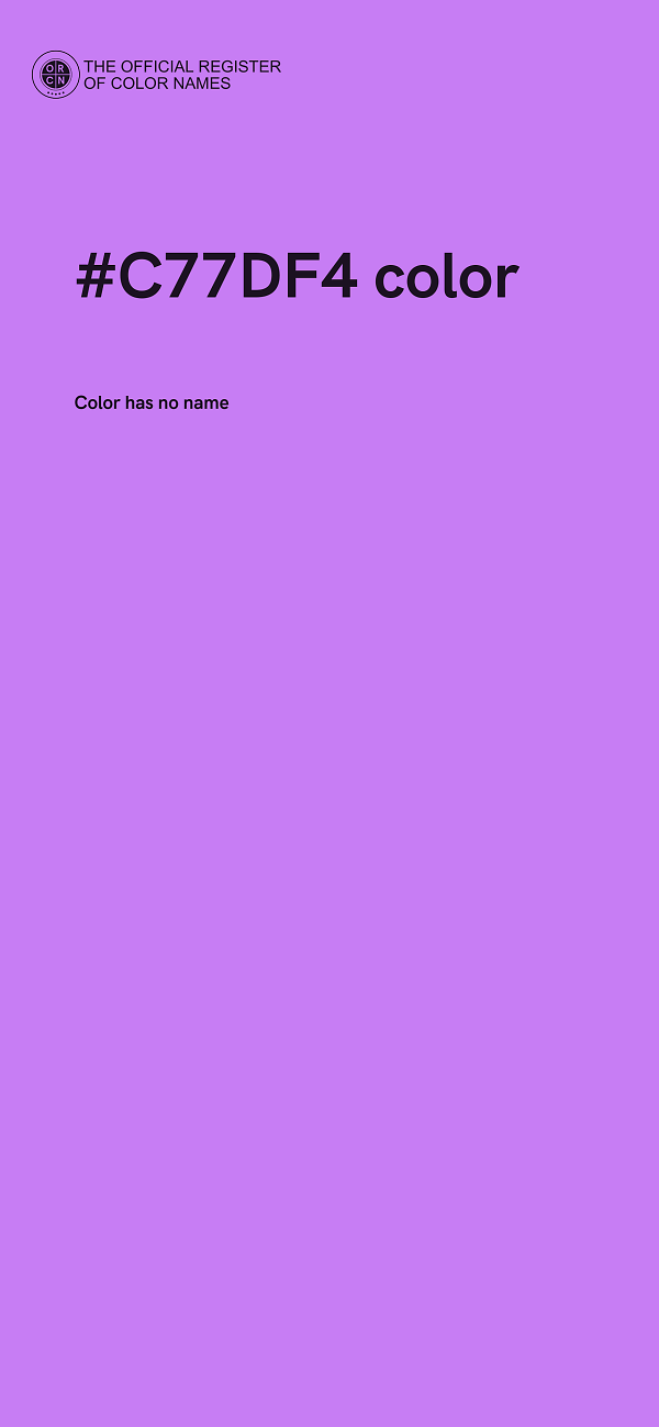 #C77DF4 color image