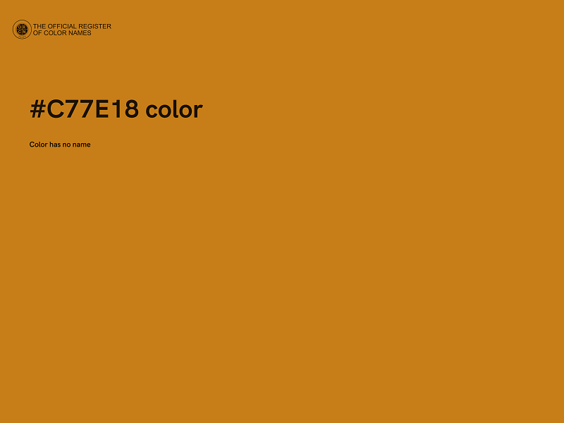 #C77E18 color image