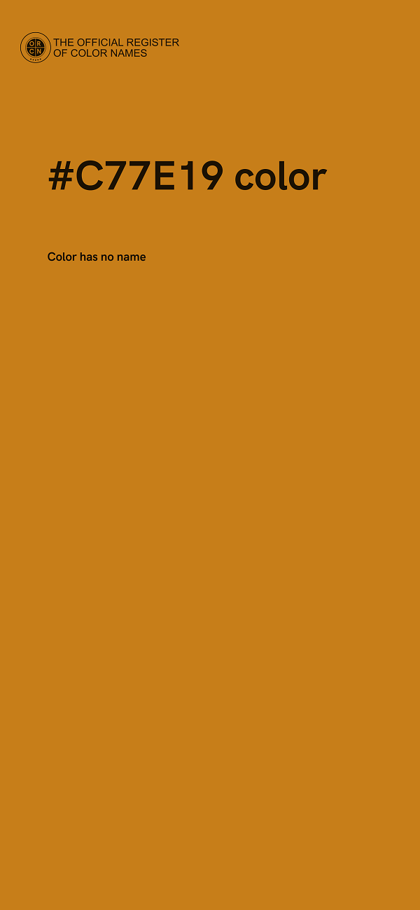 #C77E19 color image