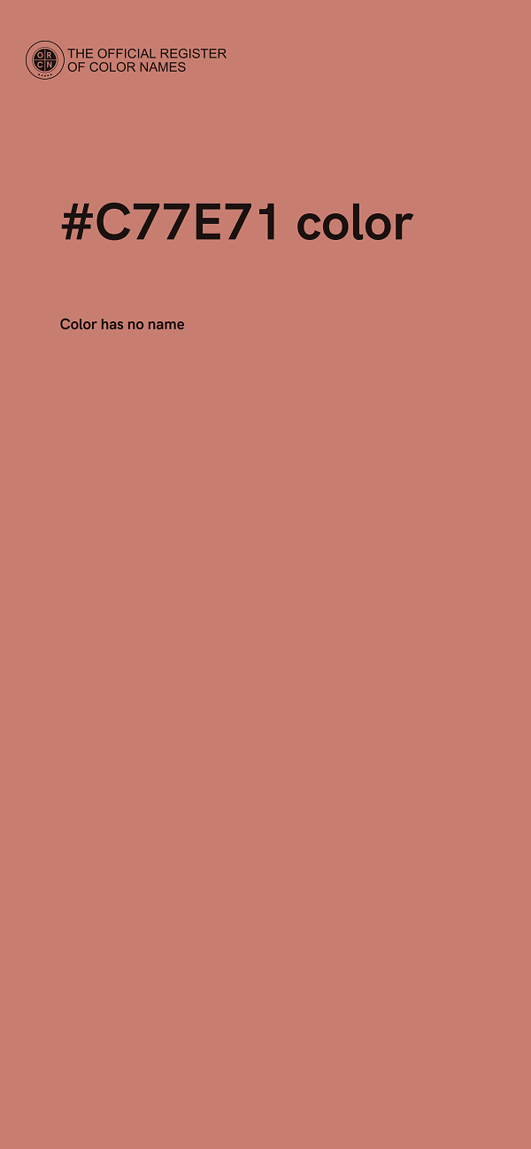 #C77E71 color image