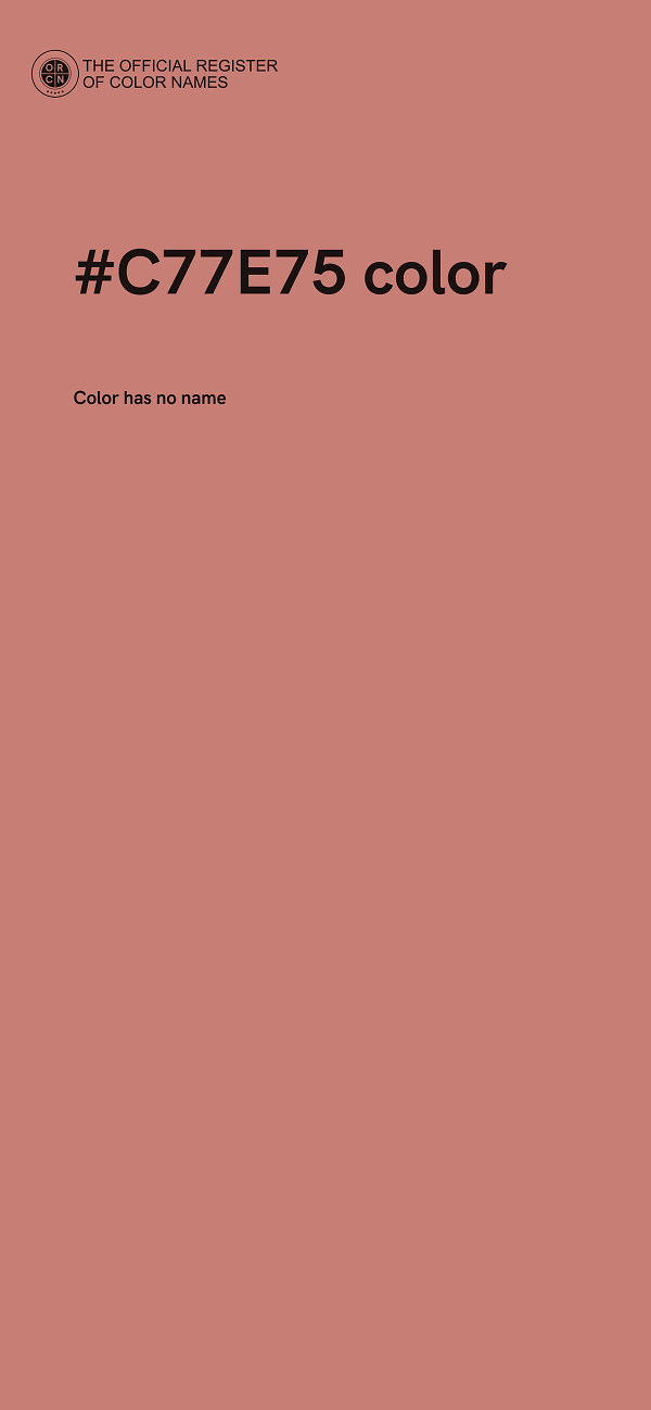#C77E75 color image