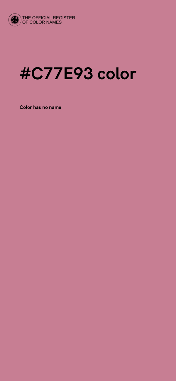 #C77E93 color image