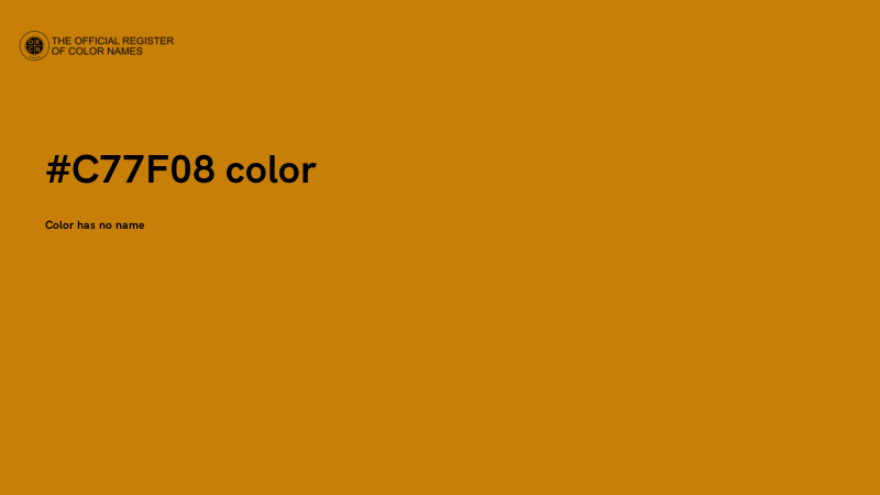 #C77F08 color image